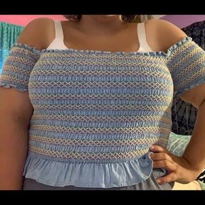 Off the shoulder crop top